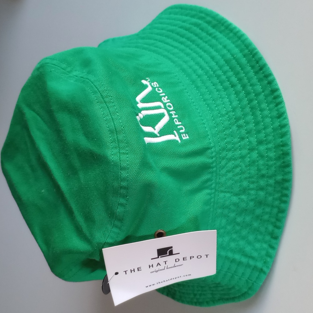 NWT The Hat Depot Kin Euphorics Bucket Hat Kelly Green S/M Size